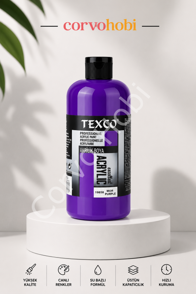 TEXCO AKRİLİK BOYA 1.5 KG MOR